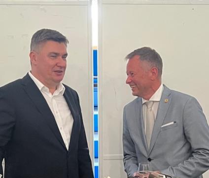 Župan Primož Cimerman in predsednik Republike Hrvaške Zoran Milanović